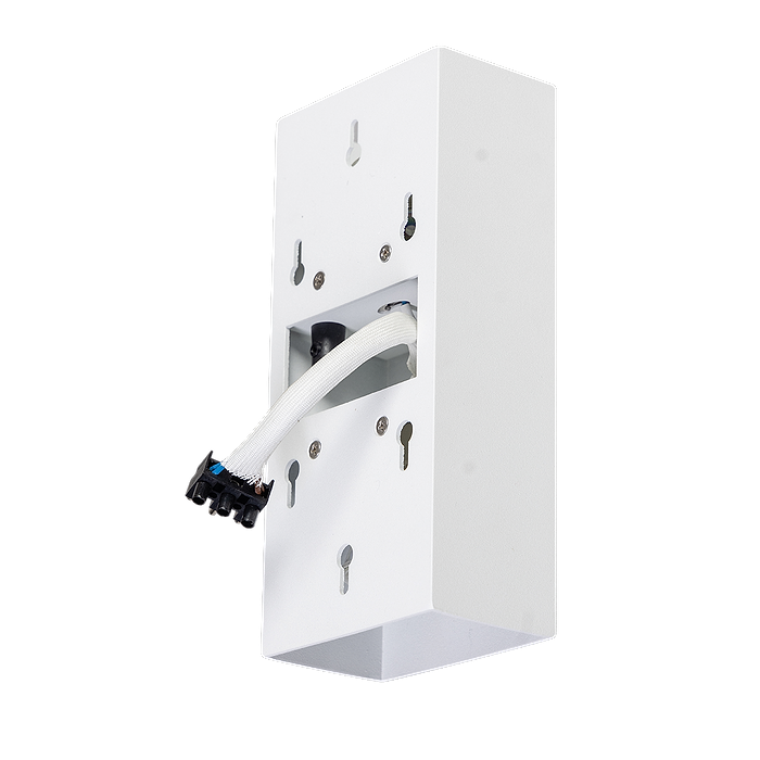 117 mm breed en 77mm diep. Deze strakke wandlamp past perfect in een strak design interieur en schijnt mooi over de wand. Deze wandlampen zijn verkrijgbaar in verschillende kleuren: zwart