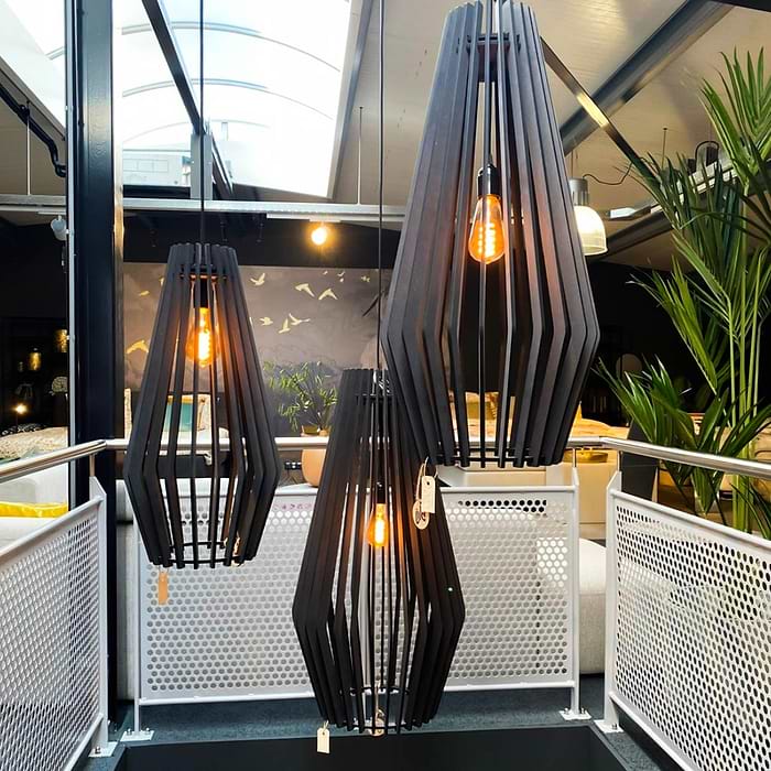 Houten hanglamp