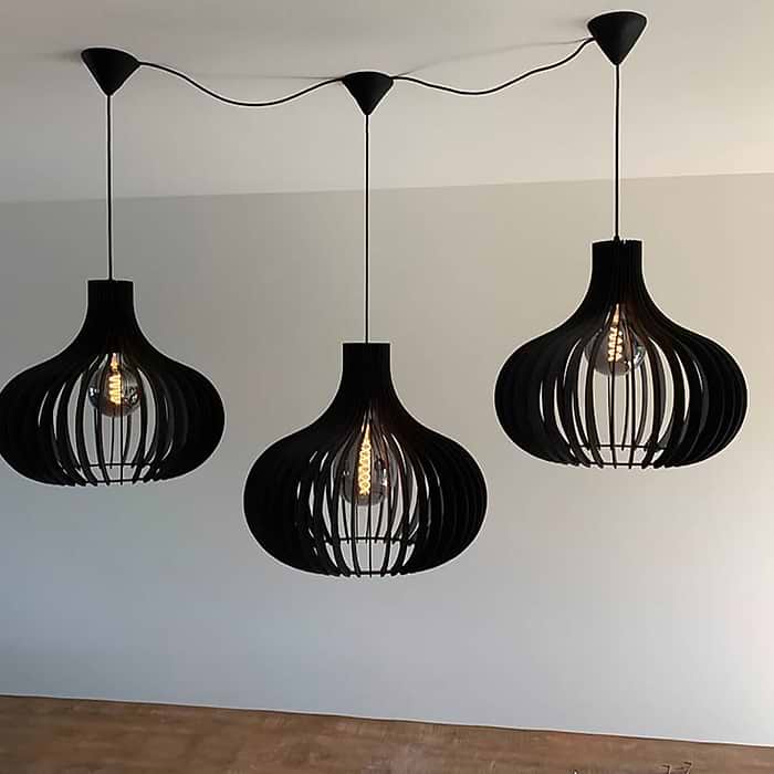 Houten hanglamp