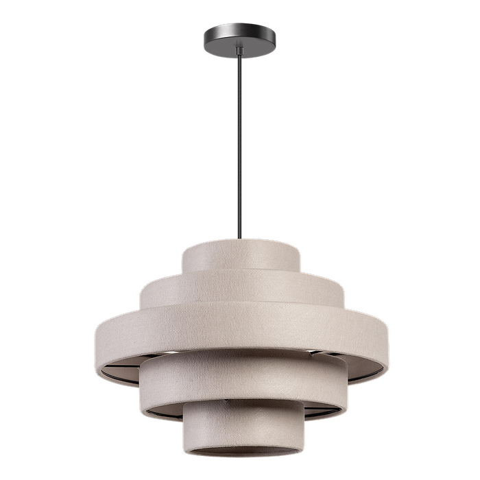 05-HL4397-59. Een sfeervolle creme-kleurige hanglamp van vilt. Serie Jones van het merk ETH. Deze Jones hanglamp is ook verkrijgbaar in de kleuren antraciet en groen. Zoek in onze website op 'Jones'.
