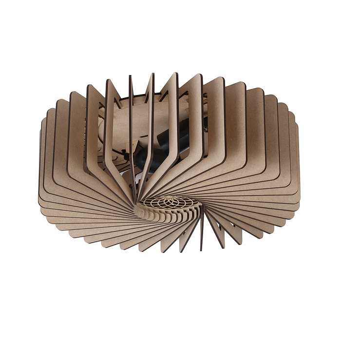 Houten plafondlamp