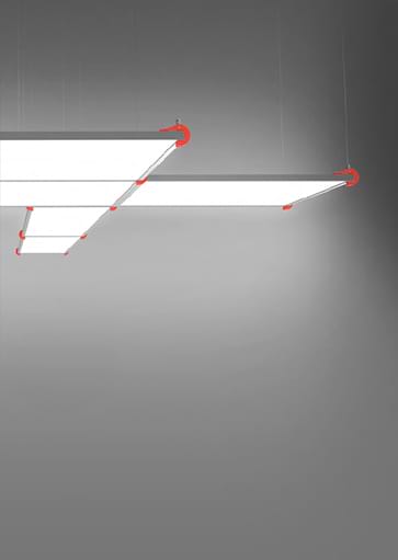 Projectverlichting, modulaire hanglampen, kantoorverlichting. Dit verlichtingssysteem is van het merk Artimide. Diverse vormen te maken. Verlichtingsarmaturen en lampen voor kantoren, schepen, winkels, horeca, musea, etc. Webo adviseert al meer dan 60 jaar architecten, bedrijven en instellingen bij de inrichting van zakelijke ruimtes.