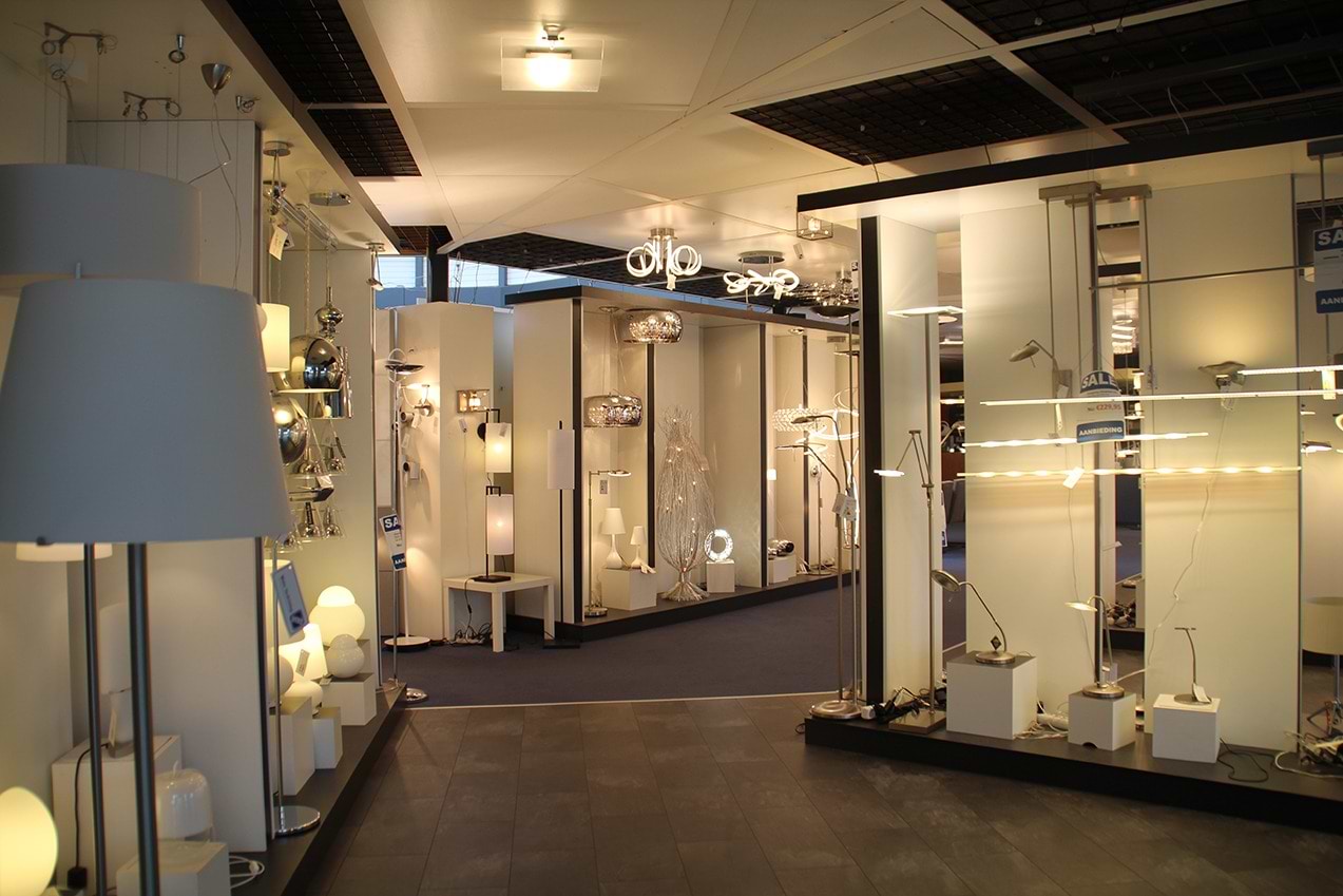 Verlichtingsshowroom Webo Verlichting Deel van verlichtingsshowroom van Webo Verlichting in Beuningen bij Nijmegen.