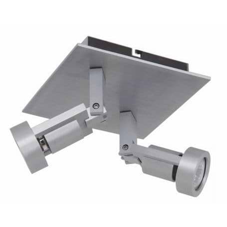 Technische plafondlamp met twee verstelbare spots