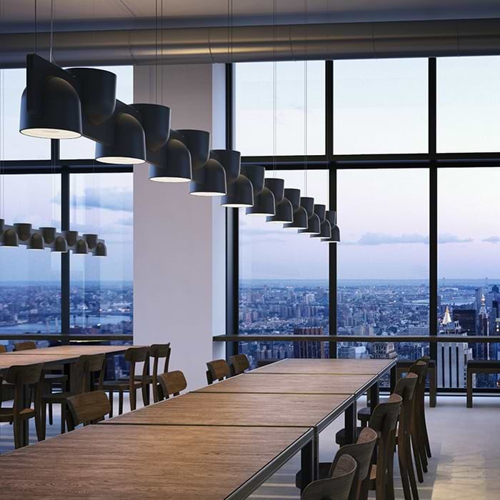 Projectverlichting. Verlichtingsarmaturen en lampen voor kantoren, schepen, winkels, horeca, musea, etc. Webo adviseert al meer dan 60 jaar architecten, bedrijven en instellingen bij de inrichting van zakelijke ruimtes.