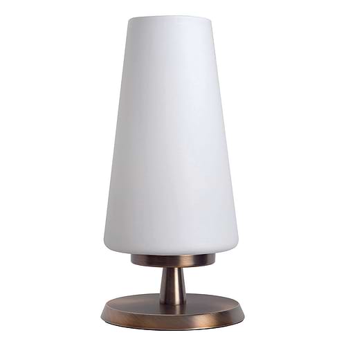 Tafellamp Chloé Touch 40W G9 Brons + glas opaal