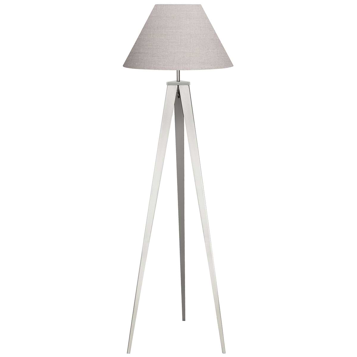 Vloerlamp Bangkok E27 Nikkel Mat zonder kap