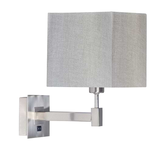 Wandlamp Cuba Nikkel-mat zonder kap