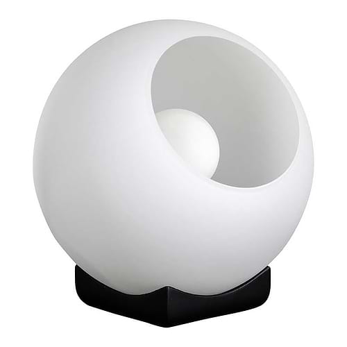 Tafellamp Orb -armatuur zwart -glas opaal -hoogte 21 cm -1-lichts -Expo Trading Holland