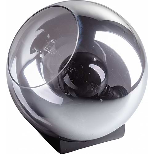 Tafellamp Orb -armatuur zwart -glas smoke -hoogte 31 cm -1-lichts -Expo Trading Holland