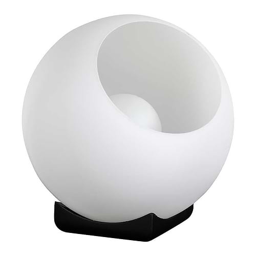 Tafellamp Orb -armatuur zwart -glas opaal -hoogte 41 cm -1-lichts -Expo Trading Holland