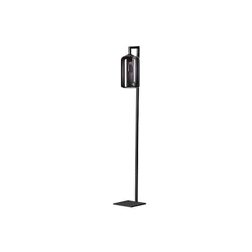 Moderne vloerlamp The John -armatuur zwart glas smoke -1-lichts -Expo Trading Holland