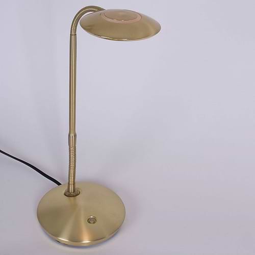 Tafellamp - bureaulamp - leeslamp - 1-lichts LED 6W STEINHAUER - 1470ME - Tafellamp- Bureaulamp- Steinhauer- Zenith LED- Klassiek - Landelijk- Messing - Metaal