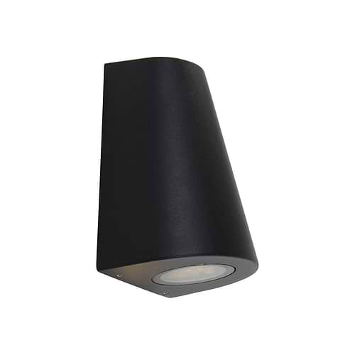 Buitenlamp 2-lichts wand ovaal  GU10 STEINHAUER - 1498ZW - Tuinverlichting - Buitverlichting- Steinhauer- Logan- Modern- Zwart  - Aluminium