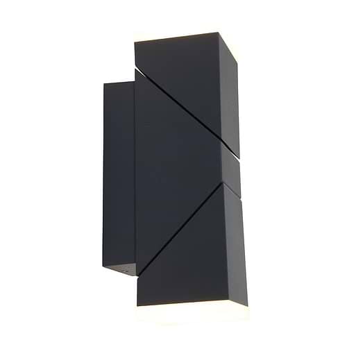 Buitenlamp 2-lichts wand LED rechthoek 2x6-5w STEINHAUER - 1507ZW - Tuinverlichting - Buitverlichting- Steinhauer- Diversen- Diversen- Zwart  -