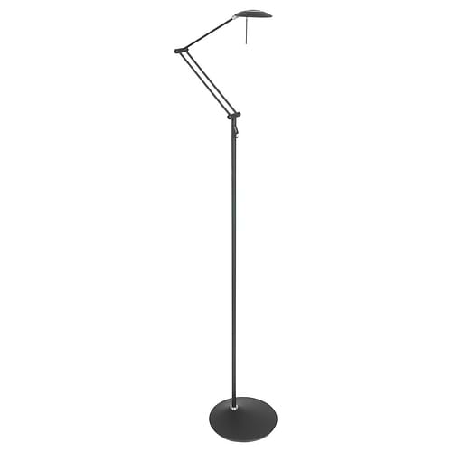 Vloerlamp 1-lichts LED knik - zwart en chroom - Zodiac LED - Steinhauer