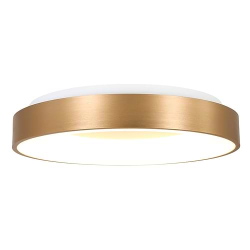 Plafondlamp rond 48cm 40w 2700K - goud en wit - modern - Ringlede - Steinhauer