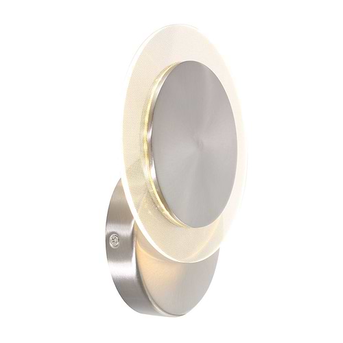 Wandlamp LED 8W 2700K dimbaar - staal en wit - modern - Lido - Steinhauer