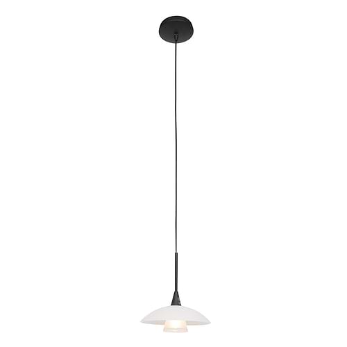 Hanglamp 1-lichts glas G9 - modern - zwart en wit - Tallerken - Steinhauer