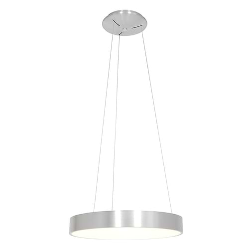 Hanglamp rond 48cm 40w 2700K - zilver en wit - Ringlede - Steinhauer