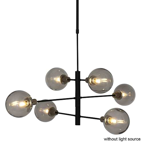 Hanglamp 6-lichts bol - zwart en grijs - Constellation - Steinhauer