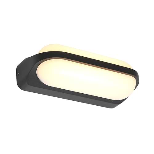 Buitenlamp -  wandlamp voor buiten -  LED 7w 2700K IP65 -  zwart en helder wit -  Steinhauer