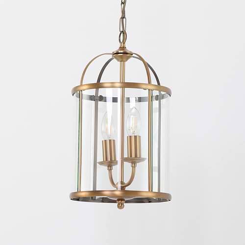 Hanglamp 2-lichts Glas STEINHAUER - 5971BR - Hanglamp- Steinhauer- Pimpernel- Klassiek- Brons Transparant - Metaal Glas