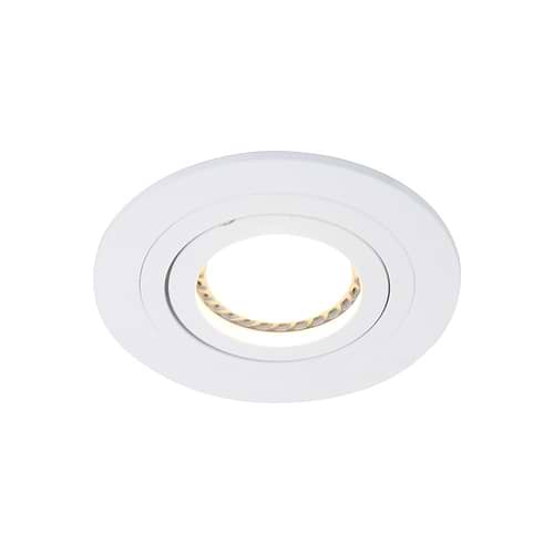 Inbouwspot 1-lichts aluminium STEINHAUER - 7304W - Spots- Steinhauer- Round- Modern - Minimalistisch design- Wit Wit- Metaal