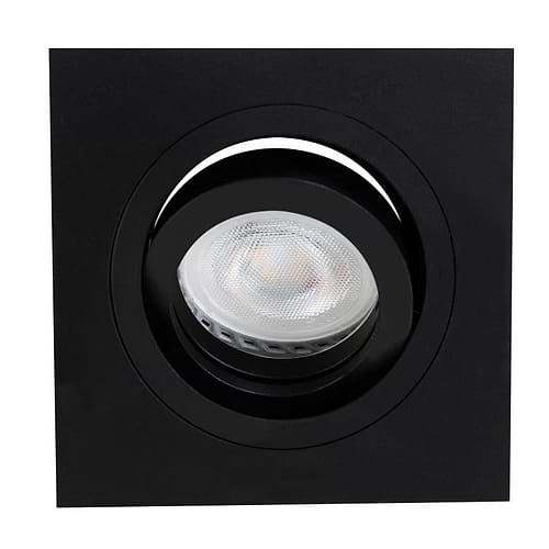 Inbouwspot 1-lichts aluminium STEINHAUER - 7305ZW - Spots- Steinhauer- Square- Modern - Minimalistisch design- Zwart Zwart- Metaal