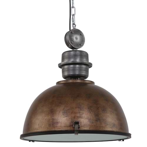 industriële hanglamp 1-lichts 52cm STEINHAUER - 7834B - Industriële hanglamp - Industrielamp - Steinhauer - Bikkel XXL - Trendy - Industrieel - Bruin - Metaal Glas
