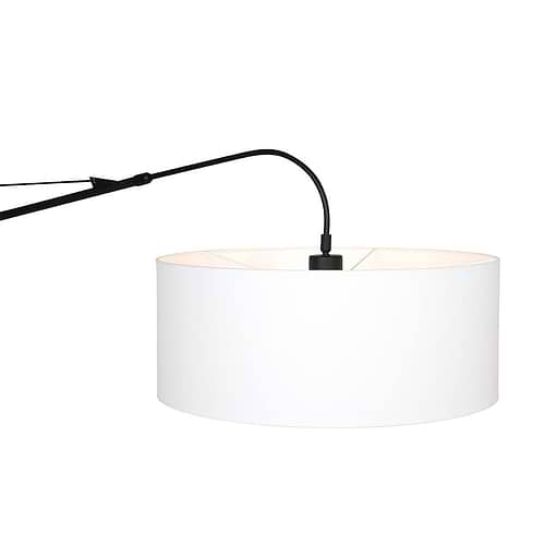 Vloerlamp Stresa 9681 staal - kap sizoflor zwart STEINHAUER