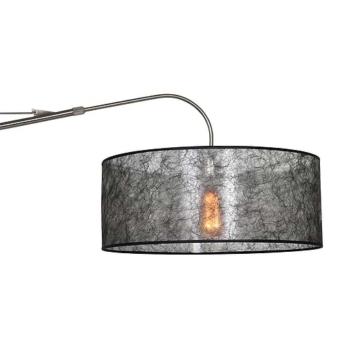 Wandlamp - leeslamp - Gramineus 9722 staal - kap effen wit STEINHAUER