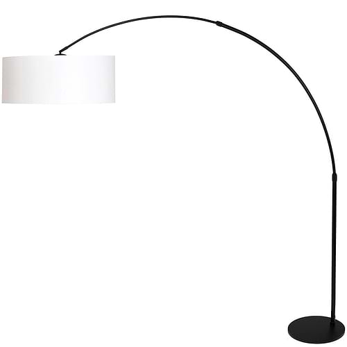 Wandlamp 1-lichts switch (armatuur)+Kap 30*25*18 rond Be27 effen wit - STEINHAUER