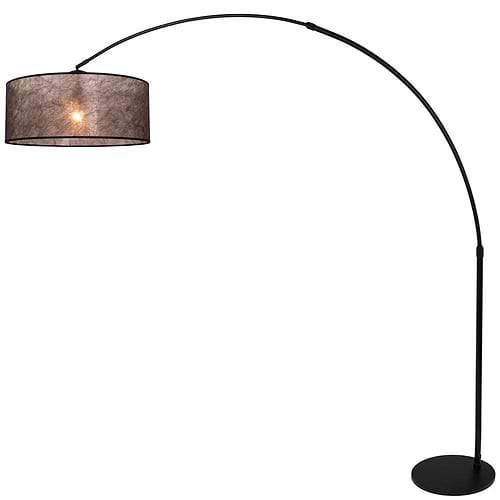 Wandlamp 1-lichts switch (armatuur)+Kap 30*25*18 rond Be27 linnen grijs - STEINHAUER