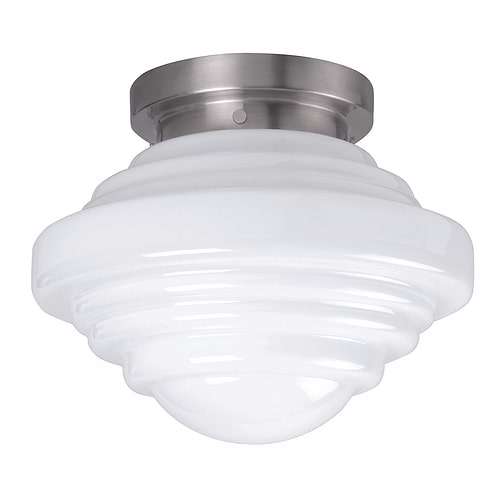 Plafondlamp - plafonnier -  Plafond armatuur inclusief glas  York 30 cm -  Opaal - Serie York - Lampen Plafondlamp - plafonnier -  Plafond armatuur inclusief glas High Light - G185500