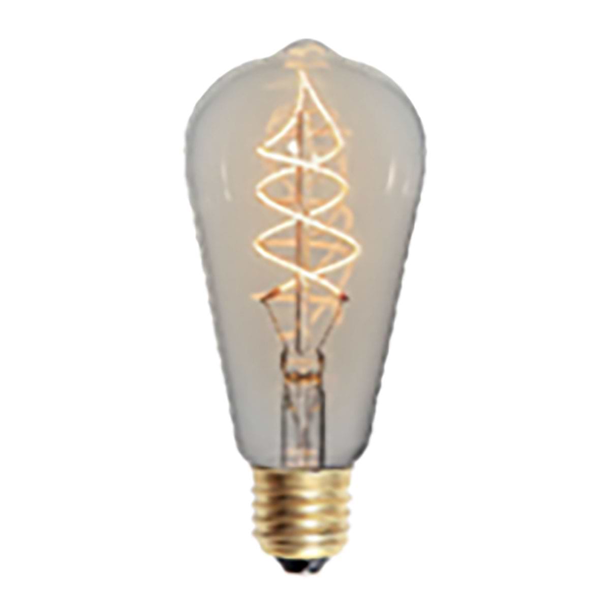 LED spiraal 9W DIM lamp Edison - 9 Watt - dimbaar - E27 fitting - kleur Amber - Duurzaam - decoratief en dimbaar met LED dimmer - Kelvin 2700 - Lumen 810 - HIGH LIGHT - Deze LED lichtbron is ook verkrijgbaar in de kleur Smoke en in Smoke en Amber ook in 6 Watt met een 3-standen dimmer - een 3-step dimmer - Ten opzichte van Smoke geeft de Amber kleur meer licht - L2621 - 36