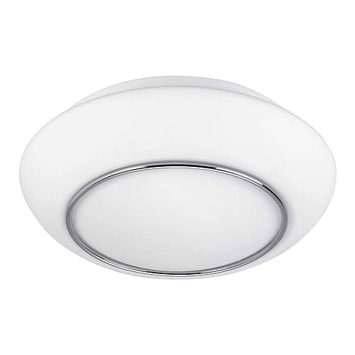 Badkamer plafonnier (zone 2 en 3) Tornado 30 cm -  2 X E27 Chroom + glas Opaal IP44 - Serie Tornado - Plafondlamp - Plafonnier - High Light - P652637