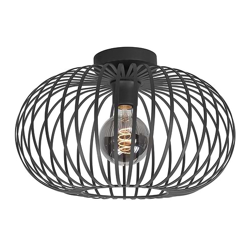 Plafonnier Bolato E27  38cm -  Zwart - Serie Bolato - Plafondlamp - Plafonnier - High Light - P686101