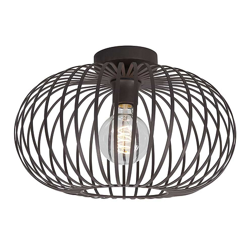 Plafonnier Bolato E27  38cm -  Bruin - Serie Bolato - Plafondlamp - Plafonnier - High Light - P686122