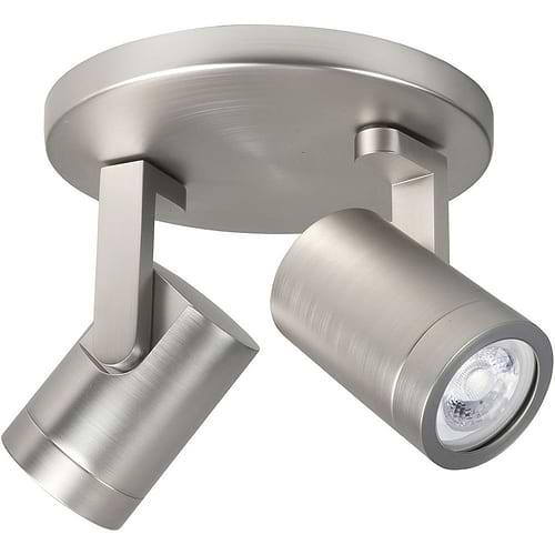 Halo spot 2 X GU10 LED rond Nikkel Mat zonder lampen - Serie Halo GU10 LED - High Light - S714630