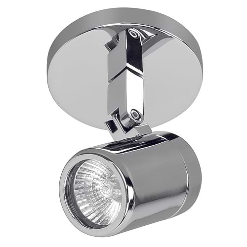 Badkamer spot (zone 2 en 3) Rain spot 1-lichts - opbouwspot - plafondspot - wandspot - plafondlamp met spot - GU10 IP44 Chroom zonder lamp - Serie Rain - Spots - High Light - S737037