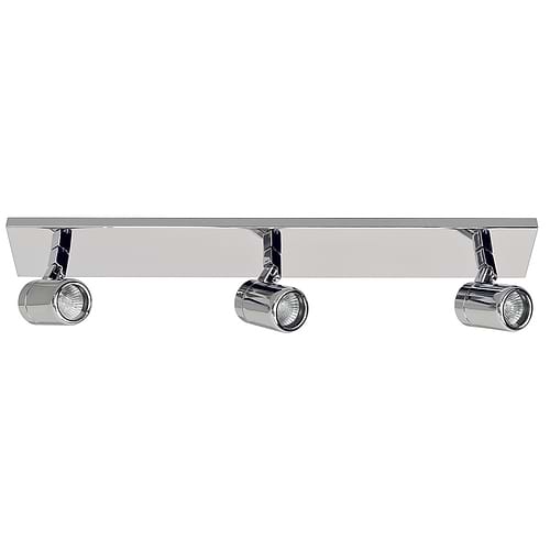 Badkamer spot (zone 2 en 3) Rain spot 3-lichts - plafondlamp met drie spots - GU10 balk IP44 Chroom zonder lampen - Serie Rain - Spots - High Light - S737637
