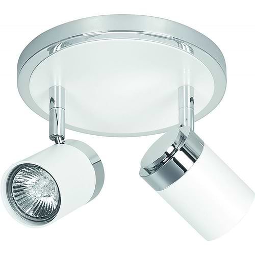 Athena spot 2-lichts GU10 rond Wit + Chroom zonder lampen - Serie Athena - High Light - S738500