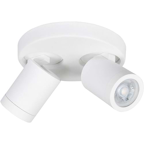 Spot 2-lichts met ronde plafondplaat - Oliver IP44 - 2 x 35W - GU10 - wit - HIGH LIGHT