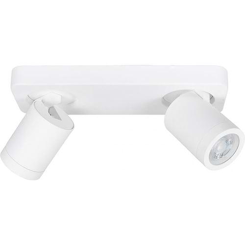 Spot 2-lichts met rechte plafondplaat - Oliver IP44 - 2 x 35W - GU10 - wit - HIGH LIGHT