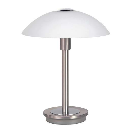 Tafellamp Touch 1 Nikkel-mat 40W G9 + glas opaal - Serie Touch - Tafellamp - High Light - T126530