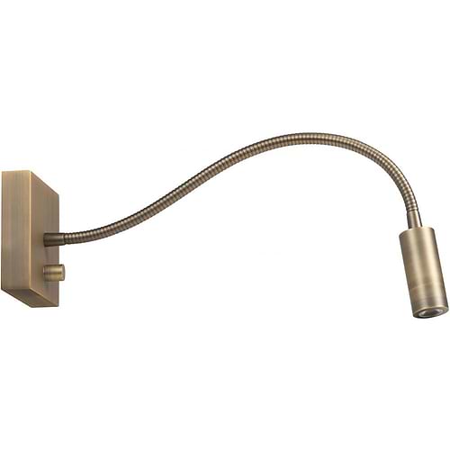 Wandlamp - leeslamp - bedlamp Blitz 3W 2700K LED Flex Brons + dimmer - Serie Blitz - High Light - W351932