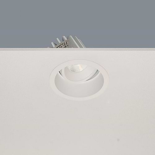 Inbouwspot wit "RIBS inbouwspot" rond LED 10W 1100lm 2700K 36º zonder driver - ART DELIGHT - DL R6960 WH