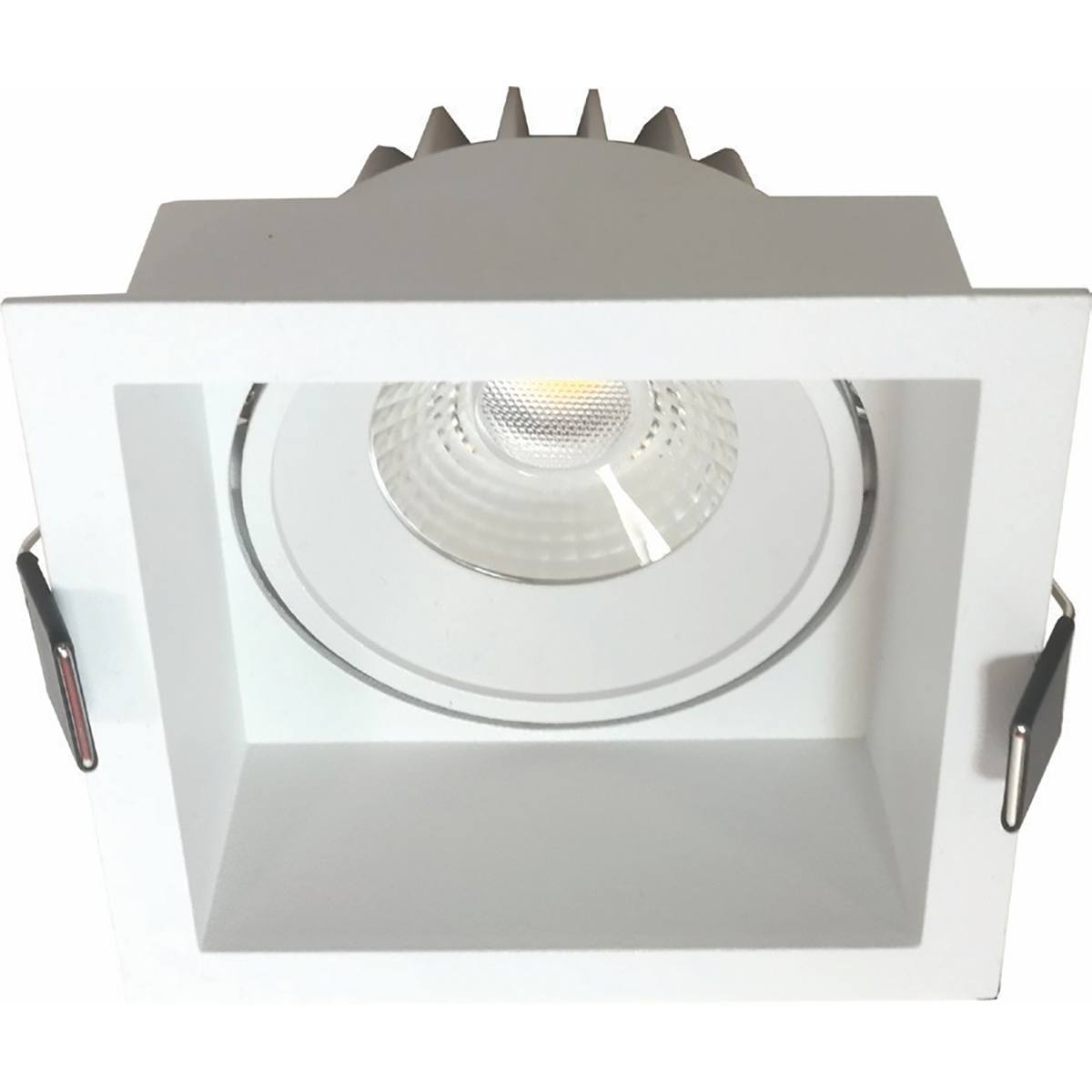 Badkamerspot of Verandaspot - IP44 inbouwspot wit "Vibs" vierkant LED 10W 900lm 2700K 36º. ART DELIGHT. LED inbouwspot voor de badkamer en op beschutte plaatsen buiten - zoals onder een veranda - afdak of overkapping. De spot is voorzien van geïntegreerd LED lichtbron - LED 10W 2700K 900lm. Deze inbouwspot is dimbaar. De spot zit verzonken in het armatuur en is kantelbaar. Deze spot heeft een inbouwdiepte van 85 mm. Deze badkamerspot of verandaspot is exclusief de benodigde driver. Deze driver kunt u direct in onze webshop erbij bestellen: Driver Tridonic 10w Dimbaar - artikelnummer 87500273. U heeft 1 driver per spot nodig. - IBS R6215W