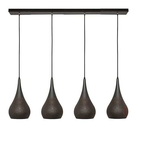 Hanglamp Bruciato bruin/zwart 4-lichts FREELIGHT - H1624B